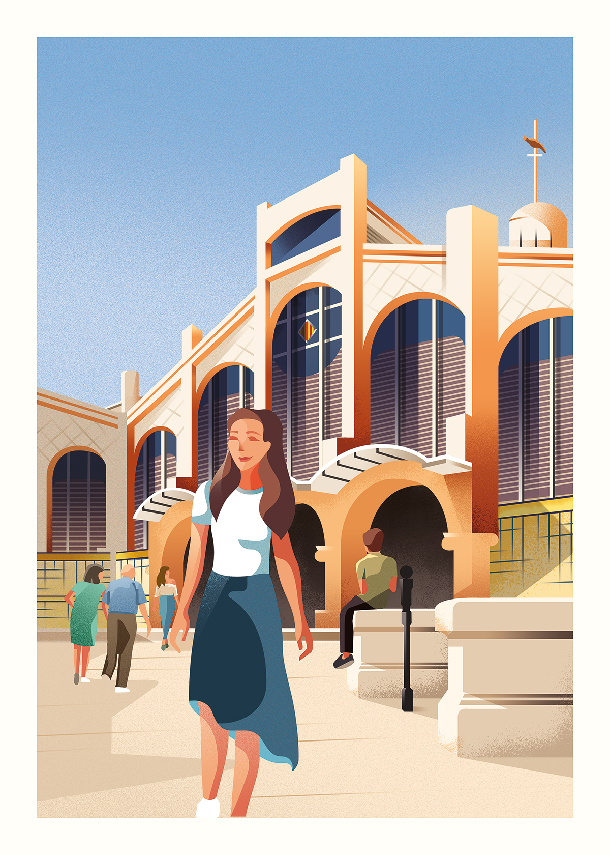 Mercat Central de Valencia Ilustracion por Gelpi Design