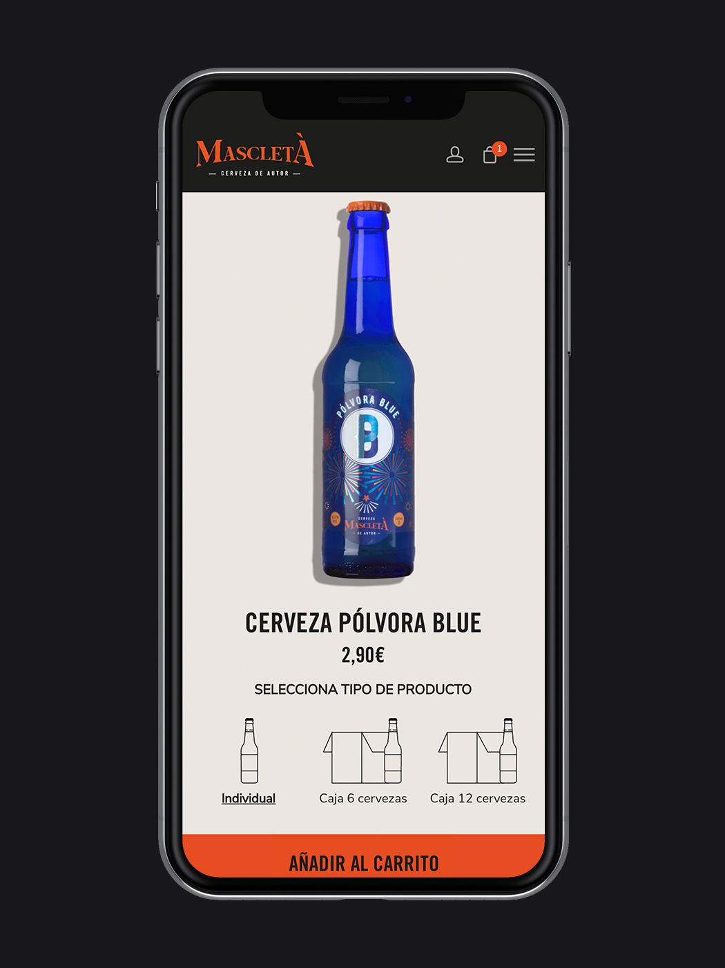 Cerveza Mascletà tienda online realizado por Gelpi Design